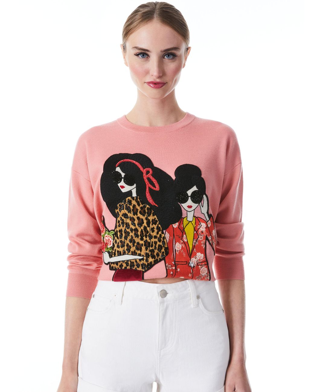 Alice + Olivia Alice + Olivia Gleeson Embellished Pullover | Lyst