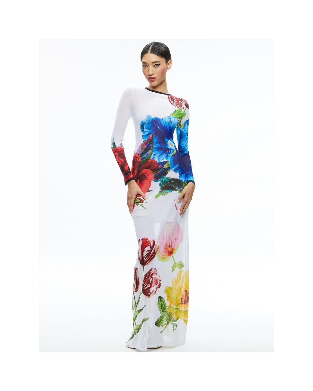 Alice + Olivia Alice + Olivia Delora Maxi Dress in White | Lyst
