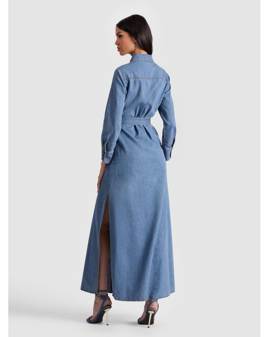 denim shirt over dress Oversized Denim Tencel Shirt Dress – Rust and Rose Boutique main image 0