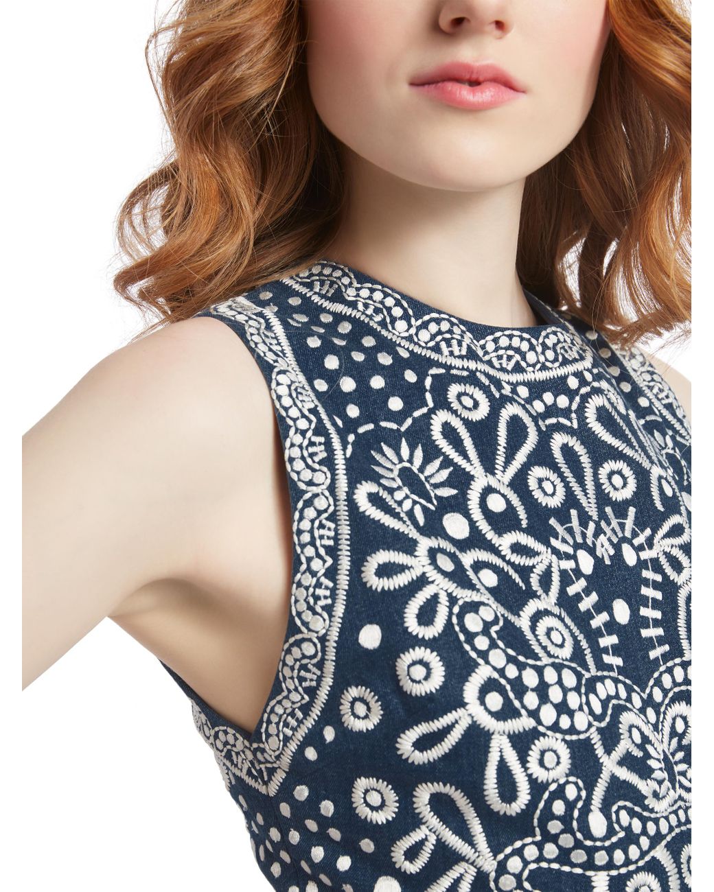 Alice Olivia Rapunzel Embroidered Mini Dress in Blue Lyst