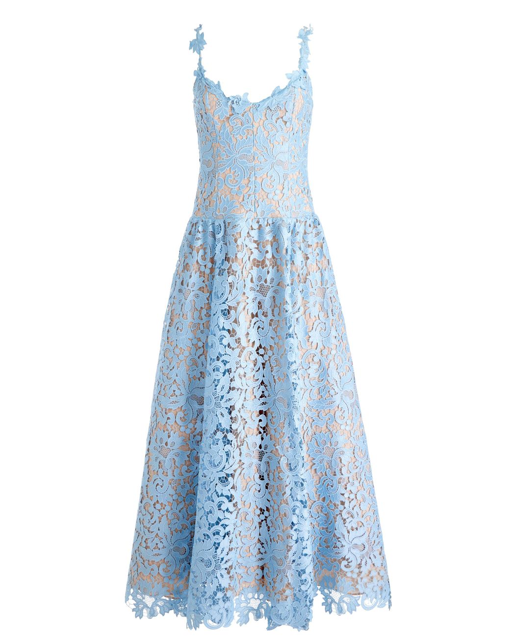 【alice＆olivia】ANABELLA ドロップ ウエスト ドレス Anabella Drop Waist Dress In Mineral Blue | Alice + Olivia