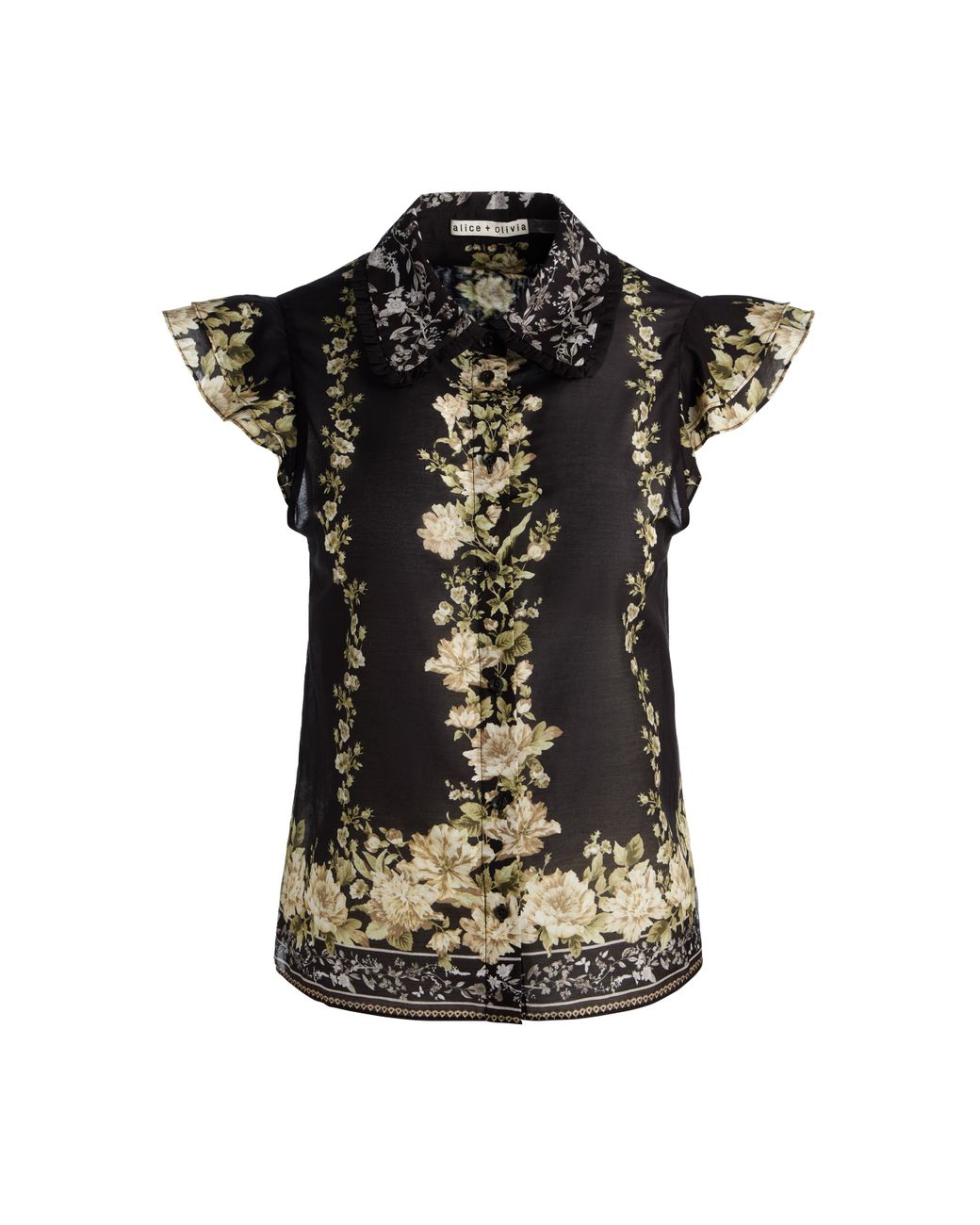 Alice + Olivia Black Alice + Olivia Martel Blouse