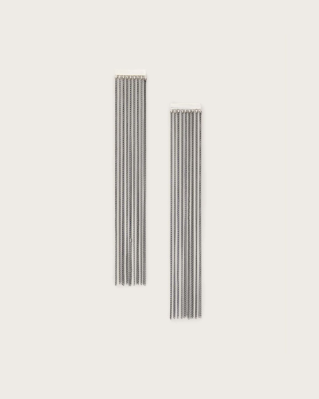 AllSaints White Corrine Long Earrings