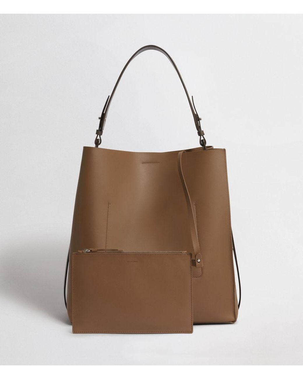 AllSaints Voltaire Small North South Tote Bag in Brown Lyst UK