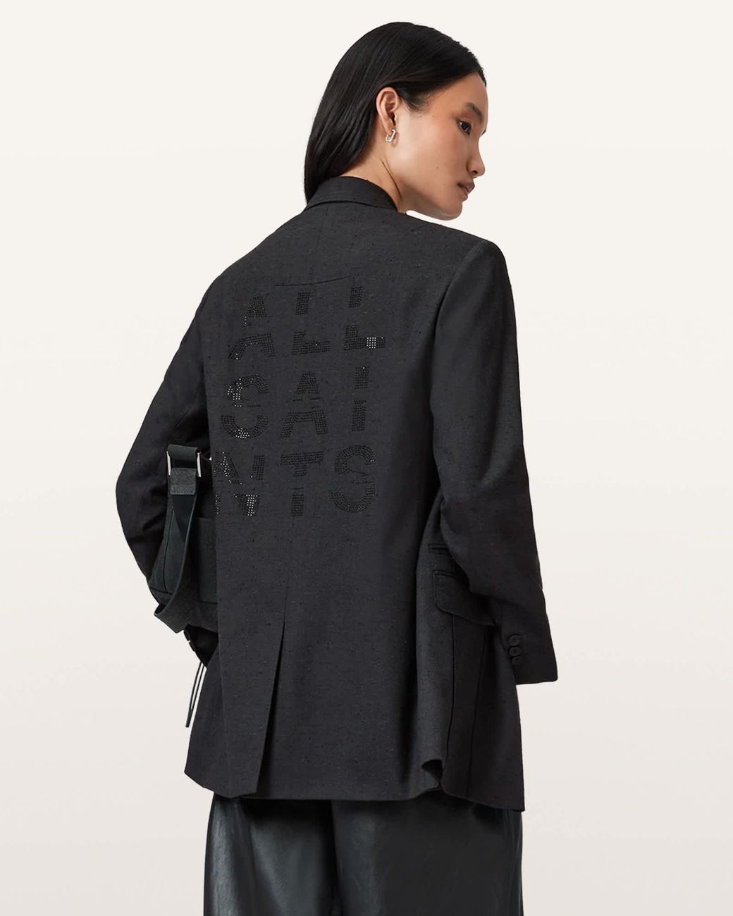 AllSaints Black Essie Single Breasted Blazer