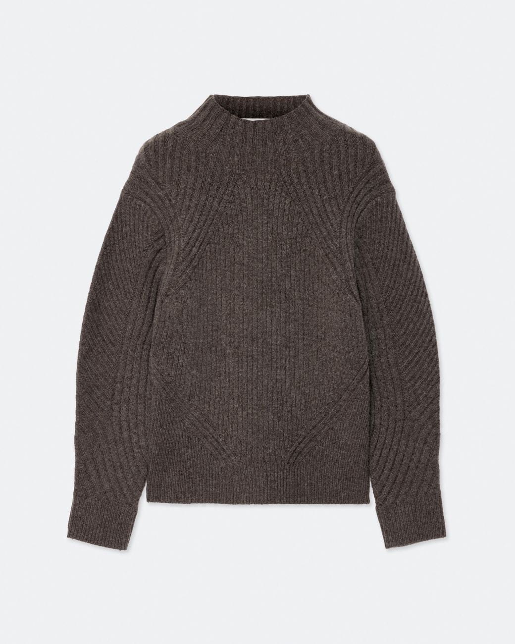 AllSaints Brown Sadie Relaxed-Fit Wool-Blend Sweater