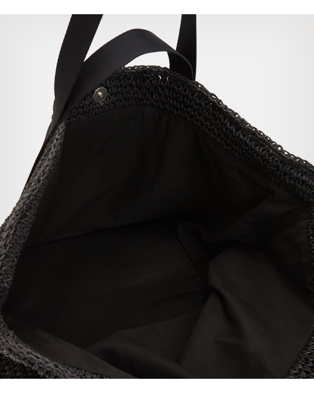 AllSaints Women's Jacqueline Straw Tote Bag in Black | Lyst UK