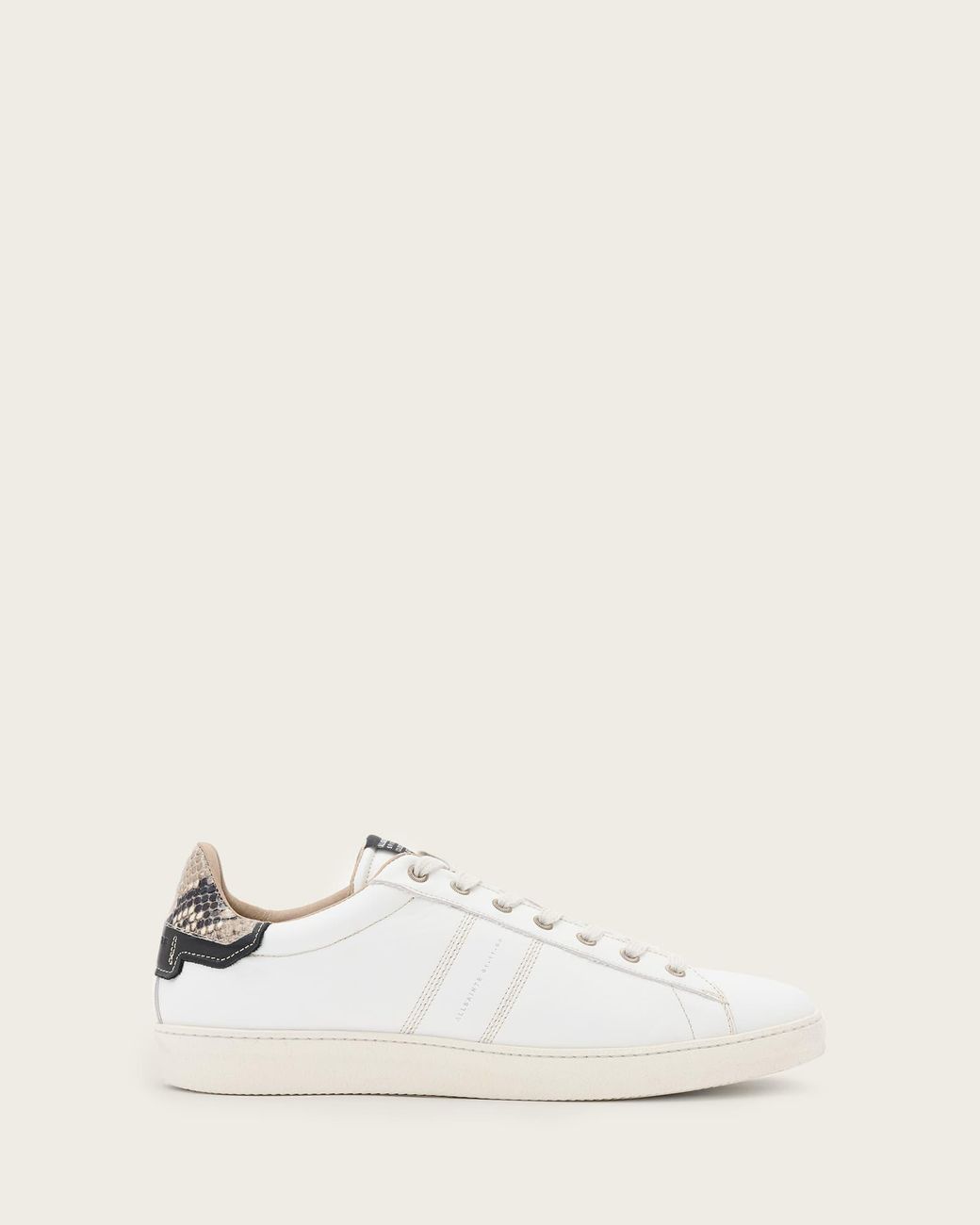 AllSaints Natural Leon Leather Low Top Trainers for men