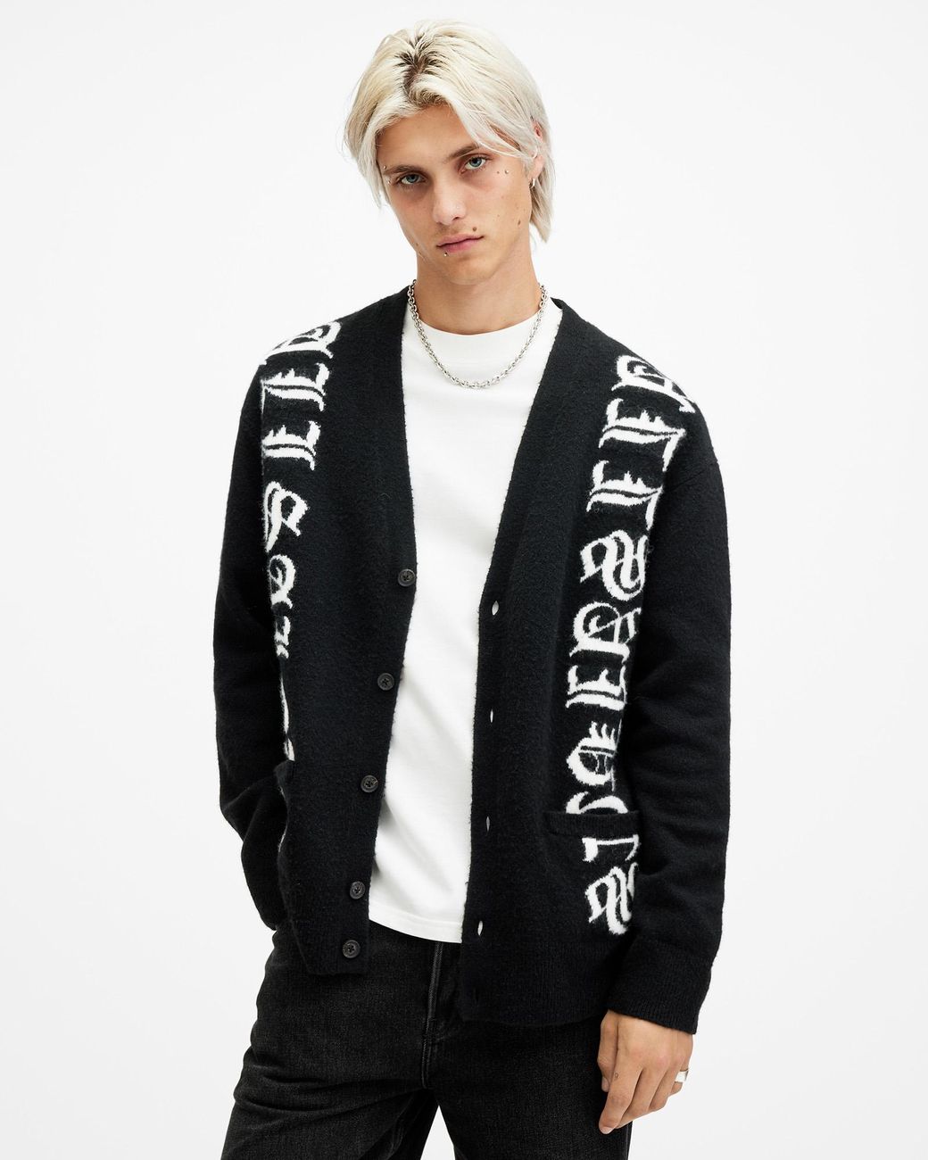 Gothic Wordmark Cardigan
