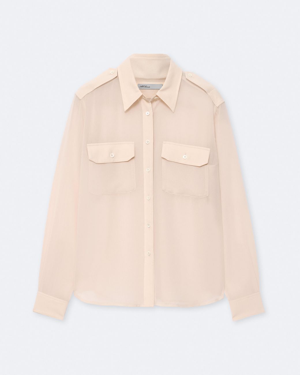 AllSaints Natural Maven Relaxed-Fit Military Shirt