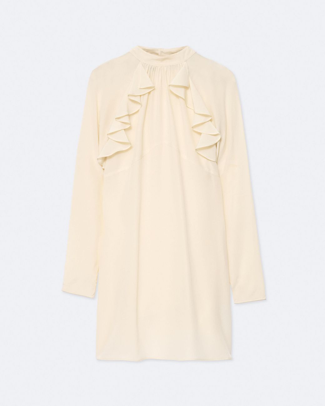AllSaints Natural Clarisse Polka-Dot Silk Mini Dress