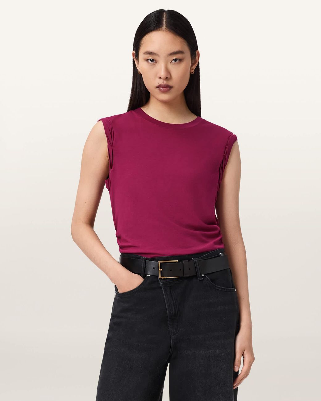 AllSaints Blue West Sleeveless Tank Top