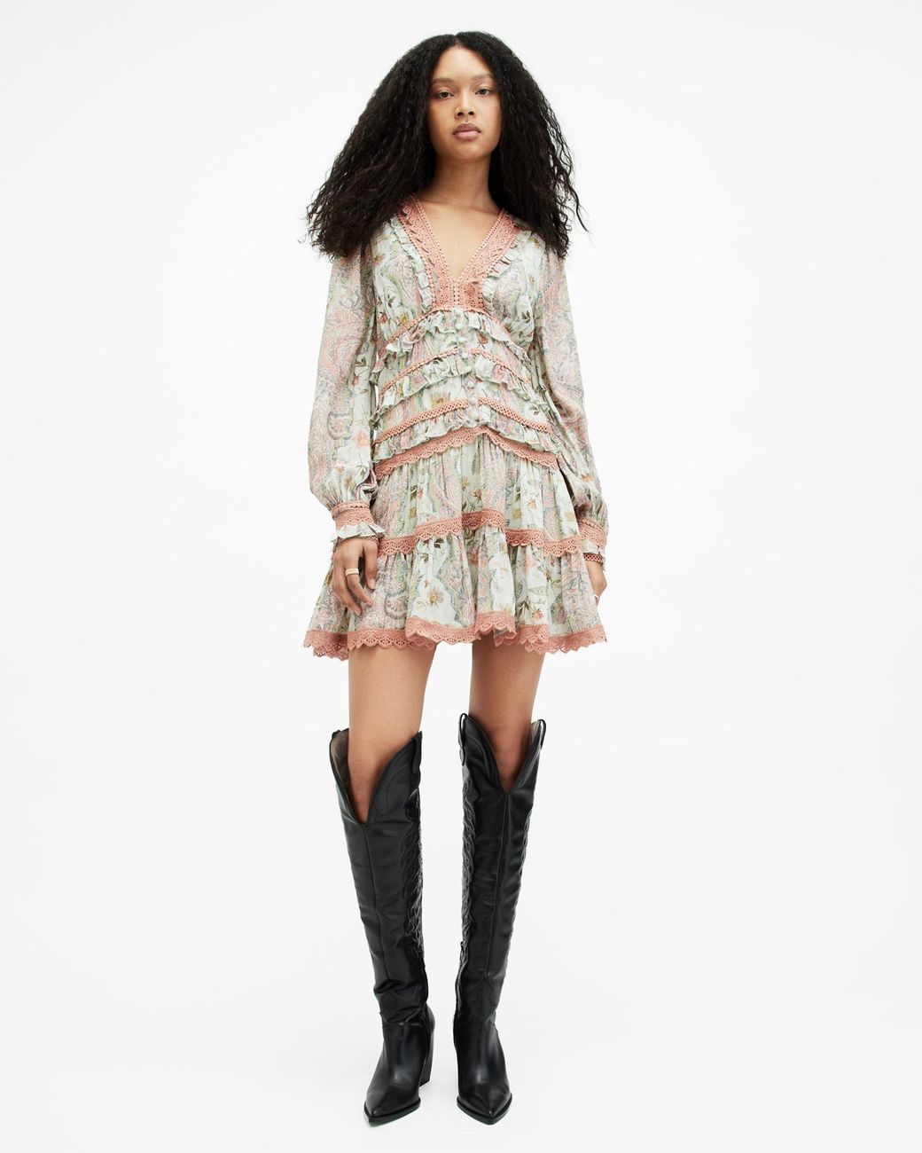 allsaints-zora-ruffle-cascade-paisley-mini-dress-in-blue-lyst-uk
