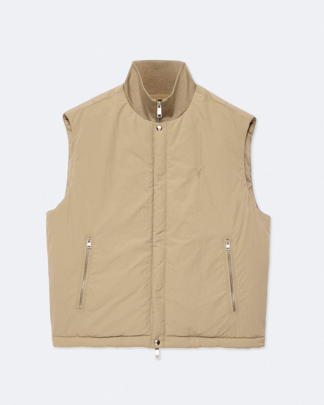 AllSaints Natural Rusland Padded Gilet for men