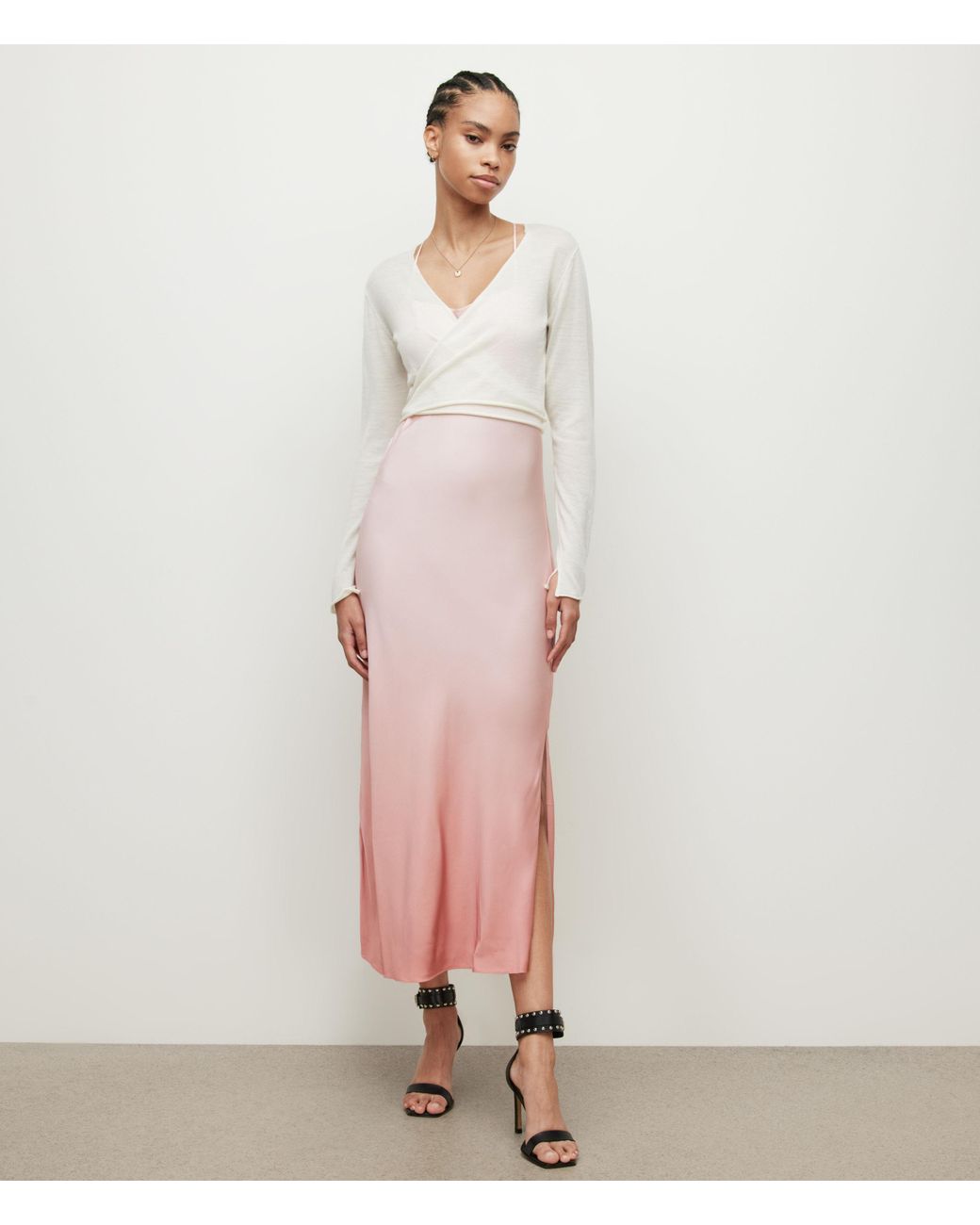 AllSaints Ombre 2 in 1 Dress in Pink Lyst