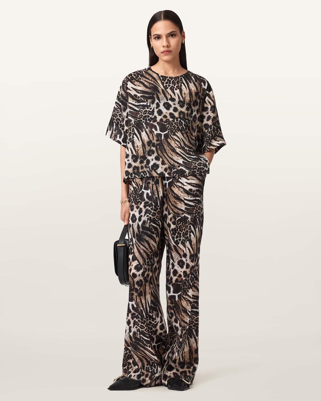 AllSaints Multicolor Linen Charli Linen Blend Trousers, /Us 2