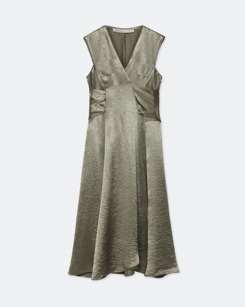 AllSaints Green Jeanne Wrap Midi Dress