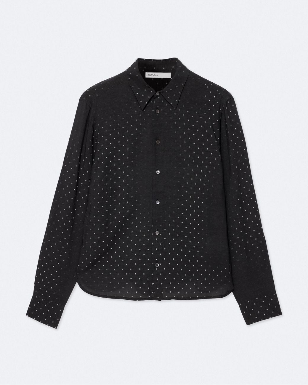 AllSaints Black Fade Polka-Dot Slim-Fit Shirt for men