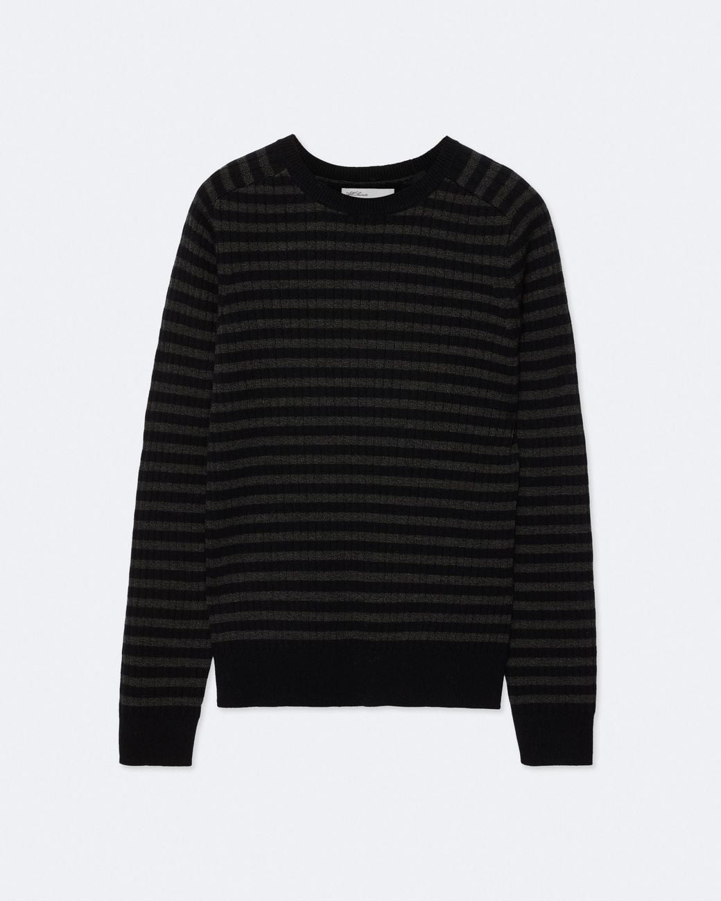 AllSaints Black Arlo Wool Crew-Neck Breton Jumper for men