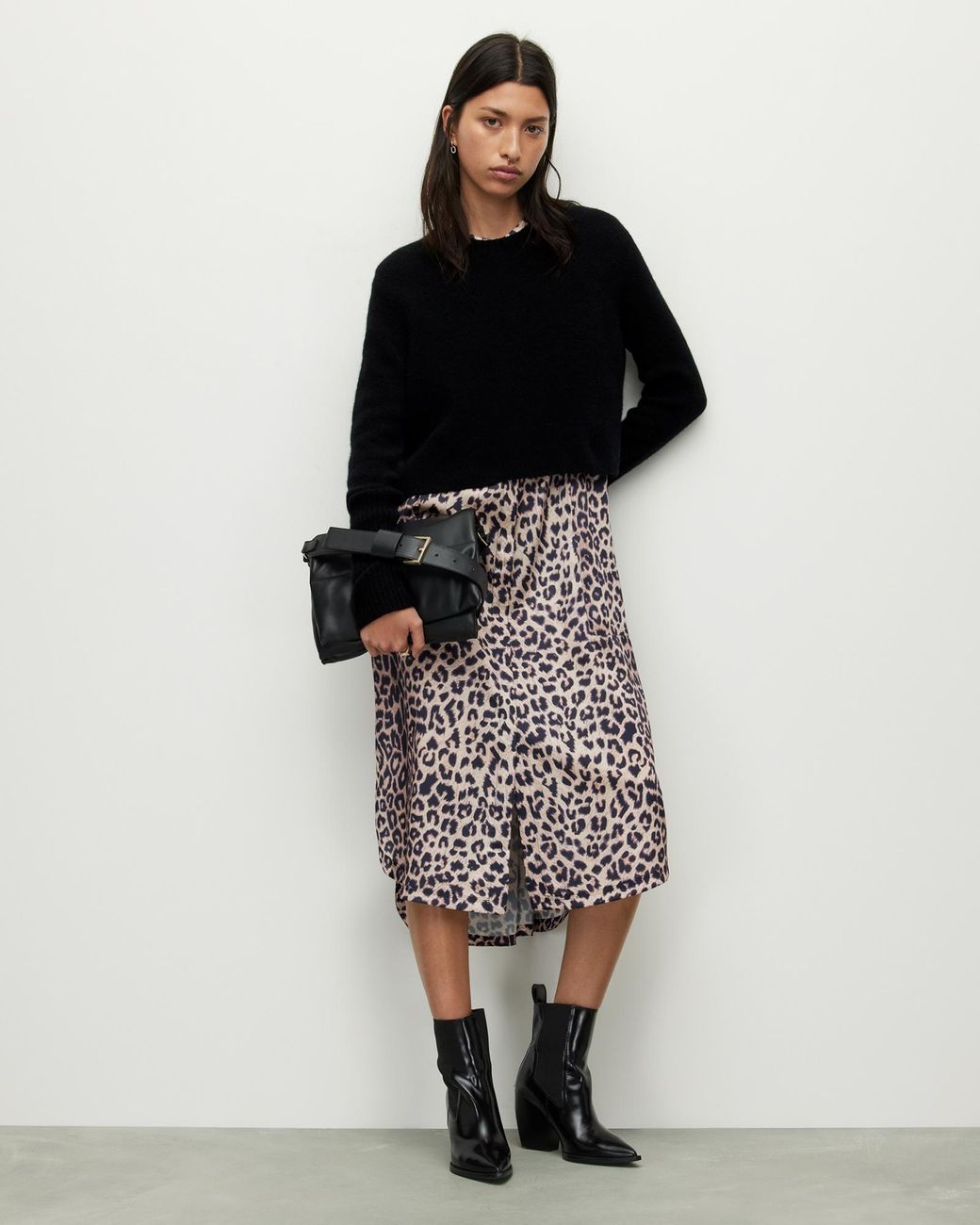 AllSaints Angelina 2 in 1 Leopard Print Dress Lyst Australia