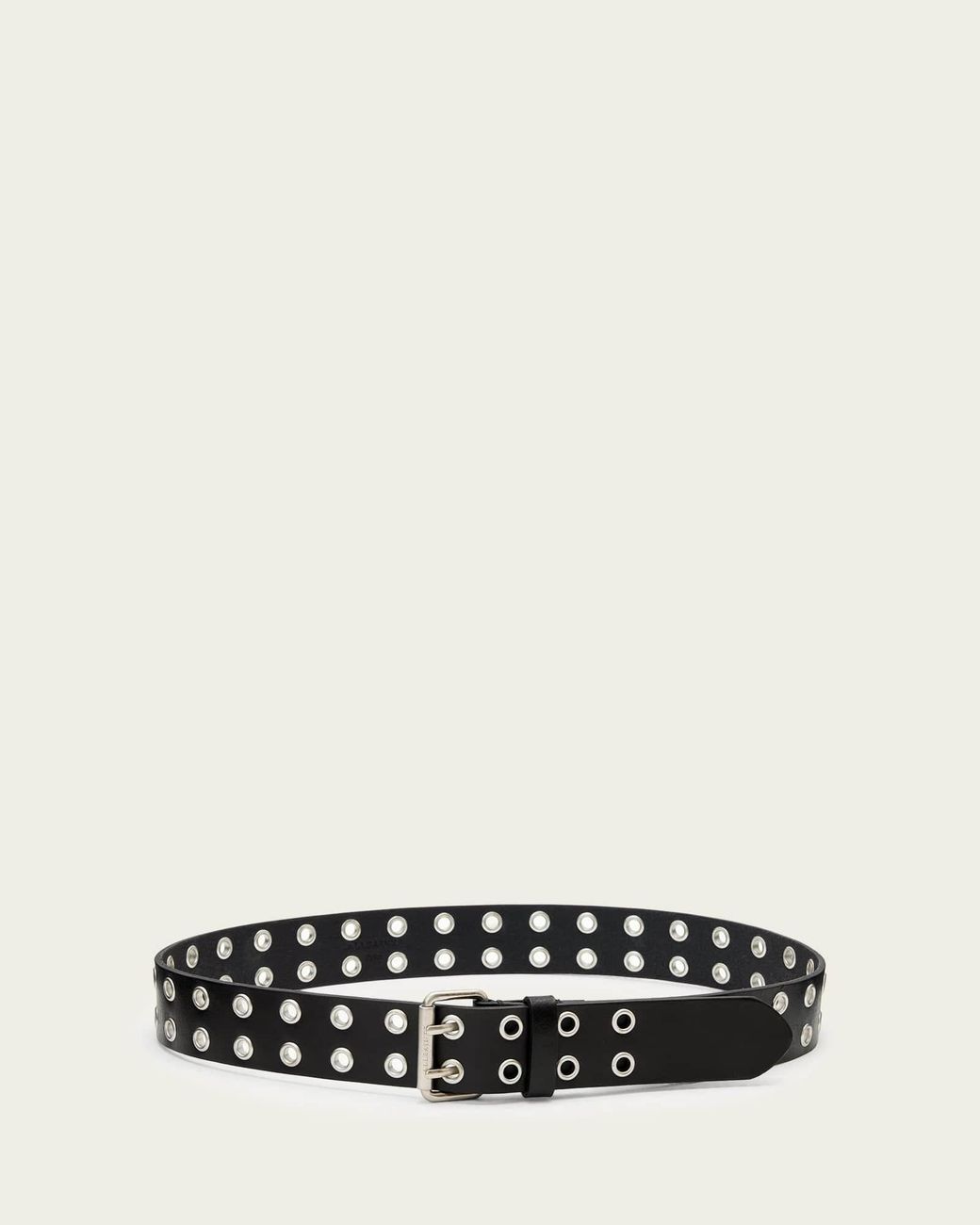 AllSaints Leather Iryna Leather Double Belt, /S in White | Lyst