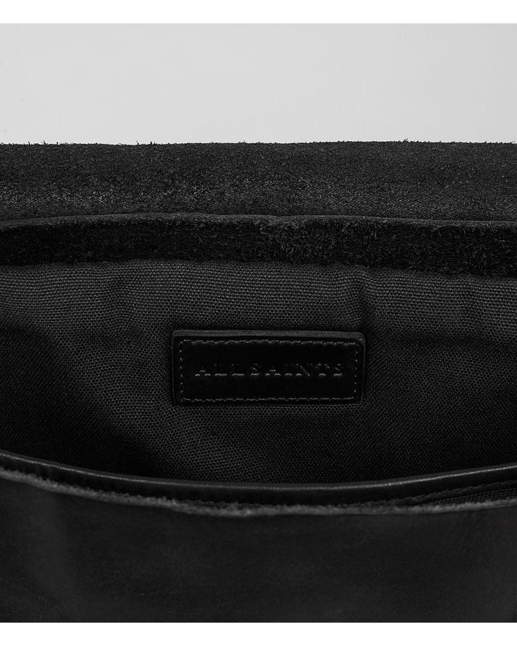 AllSaints Storm Leather Messenger Bag for Men | Lyst