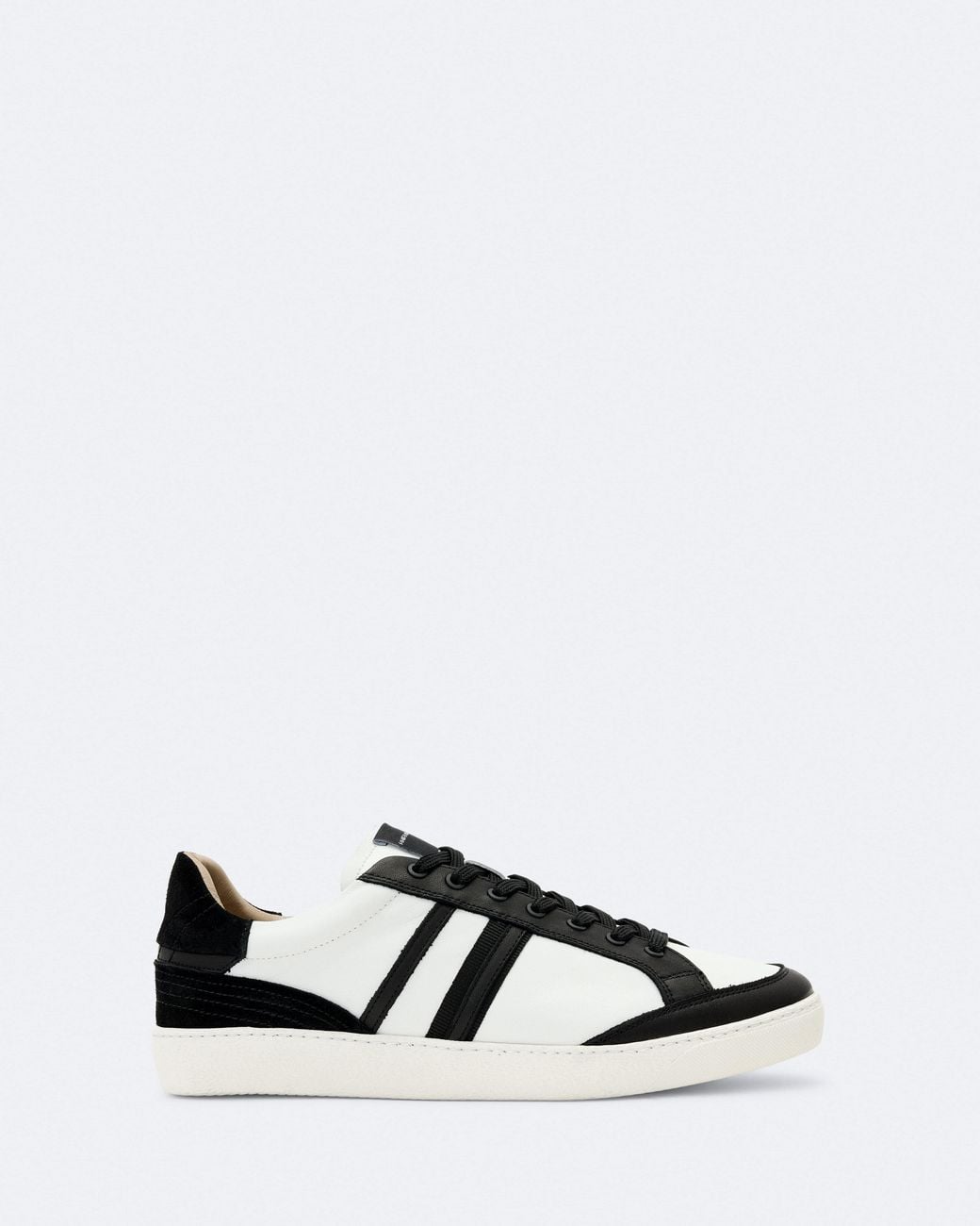 AllSaints White Sheer Contrast Leather Trainers for men