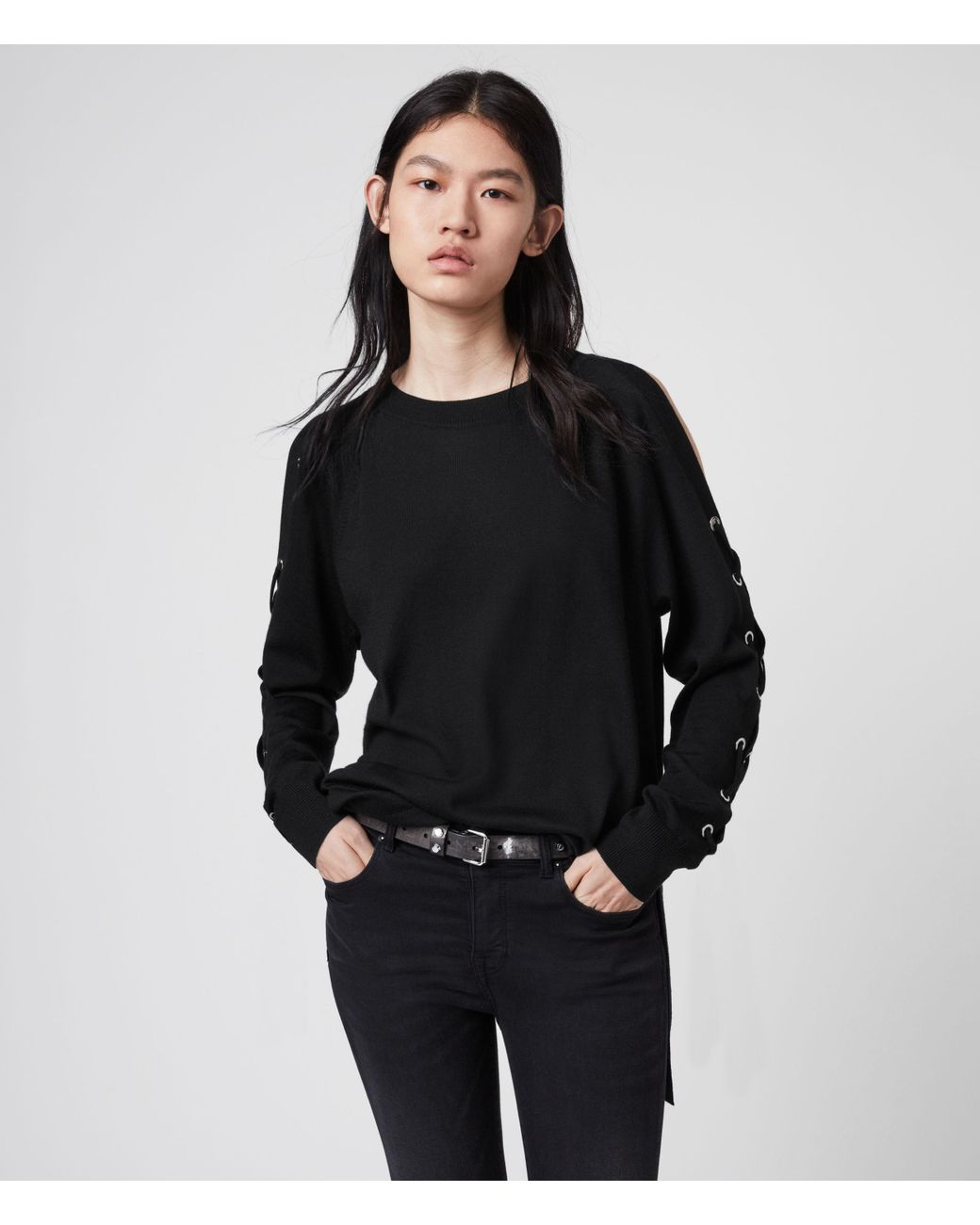 all saints merino wool jumper