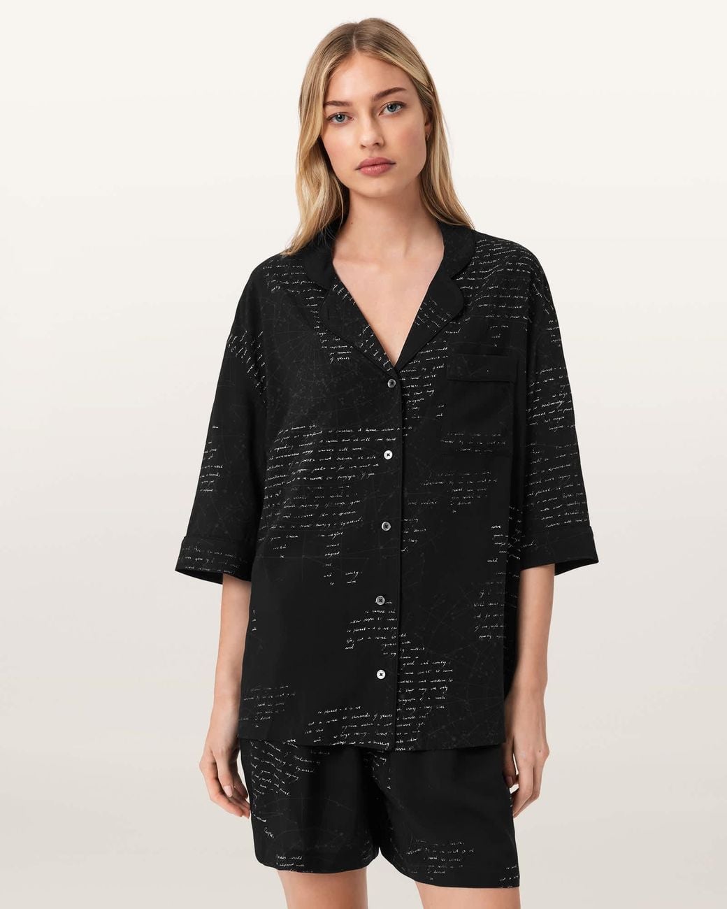 AllSaints Black Clem Pj Set