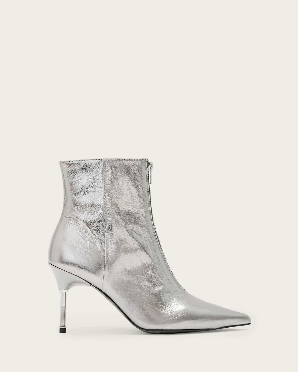 AllSaints White Natasha Metallic Boot