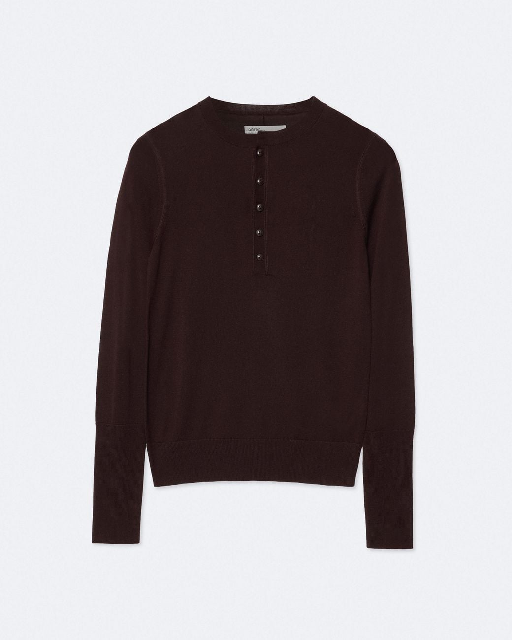 AllSaints Brown Coyte Fitted Merino Wool Sweater