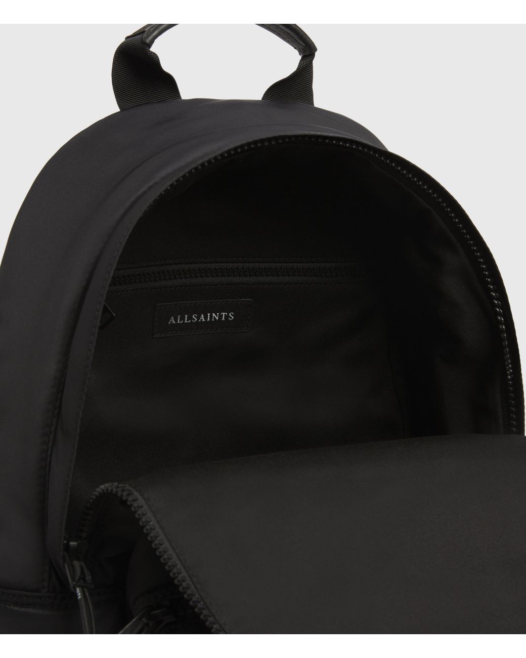 all saints arena leather backpack AllSaints Arena Backpack in Black for Men