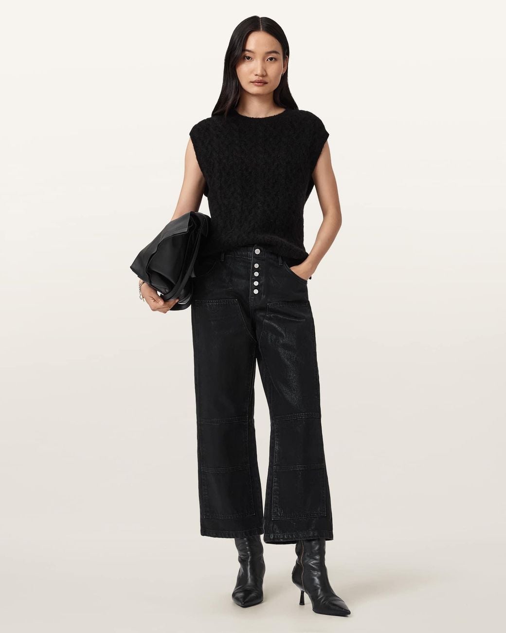 AllSaints Black Tay Carpenter Jeans