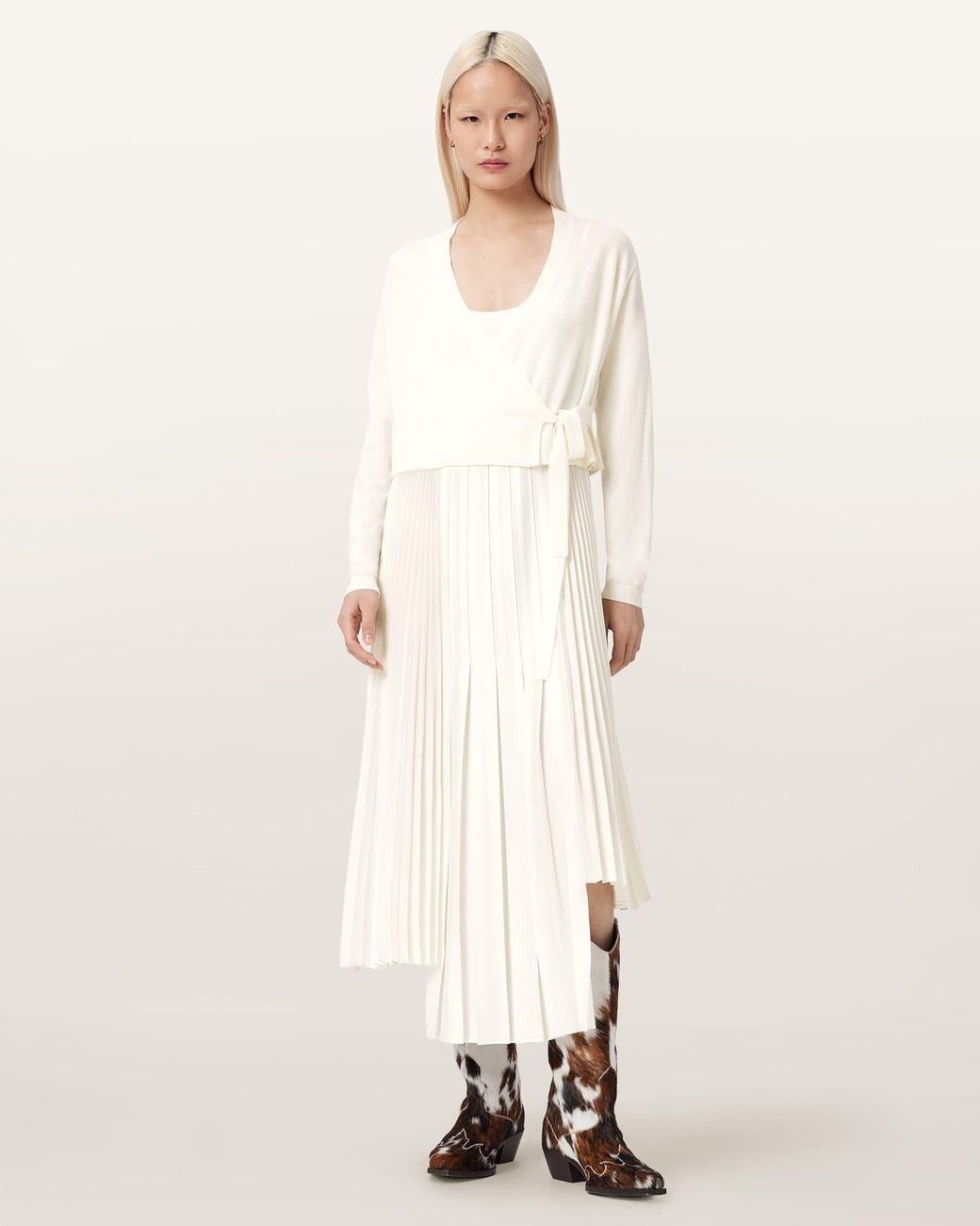 AllSaints Natural Lucille 2-In-1 Dress