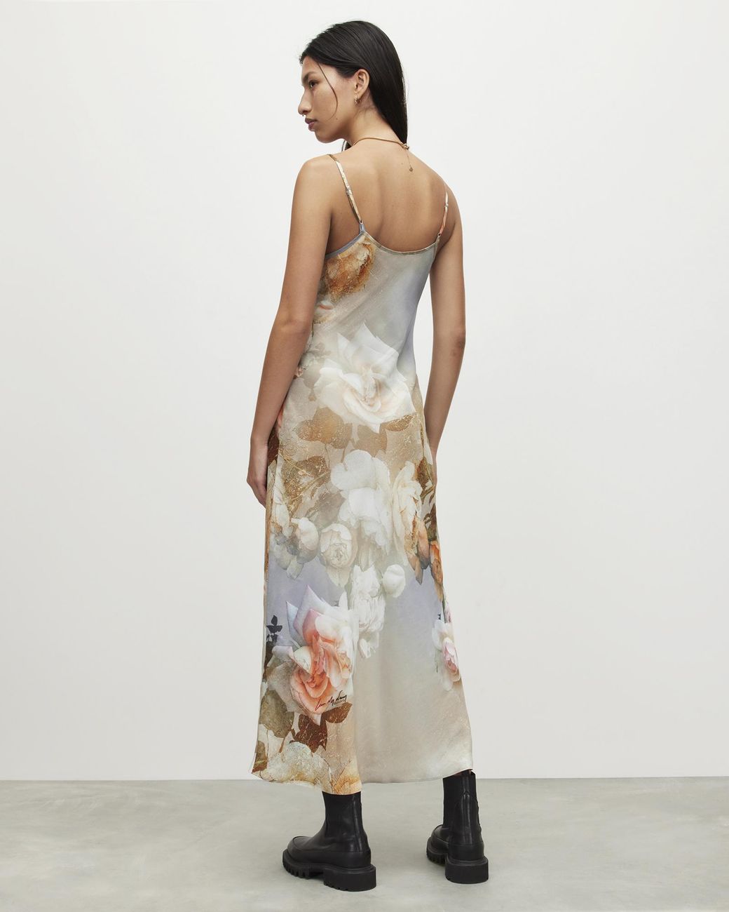 sachin and babi light blue dress ALLSAINTS - Riri broderie organic-cotton midi dress main image 1