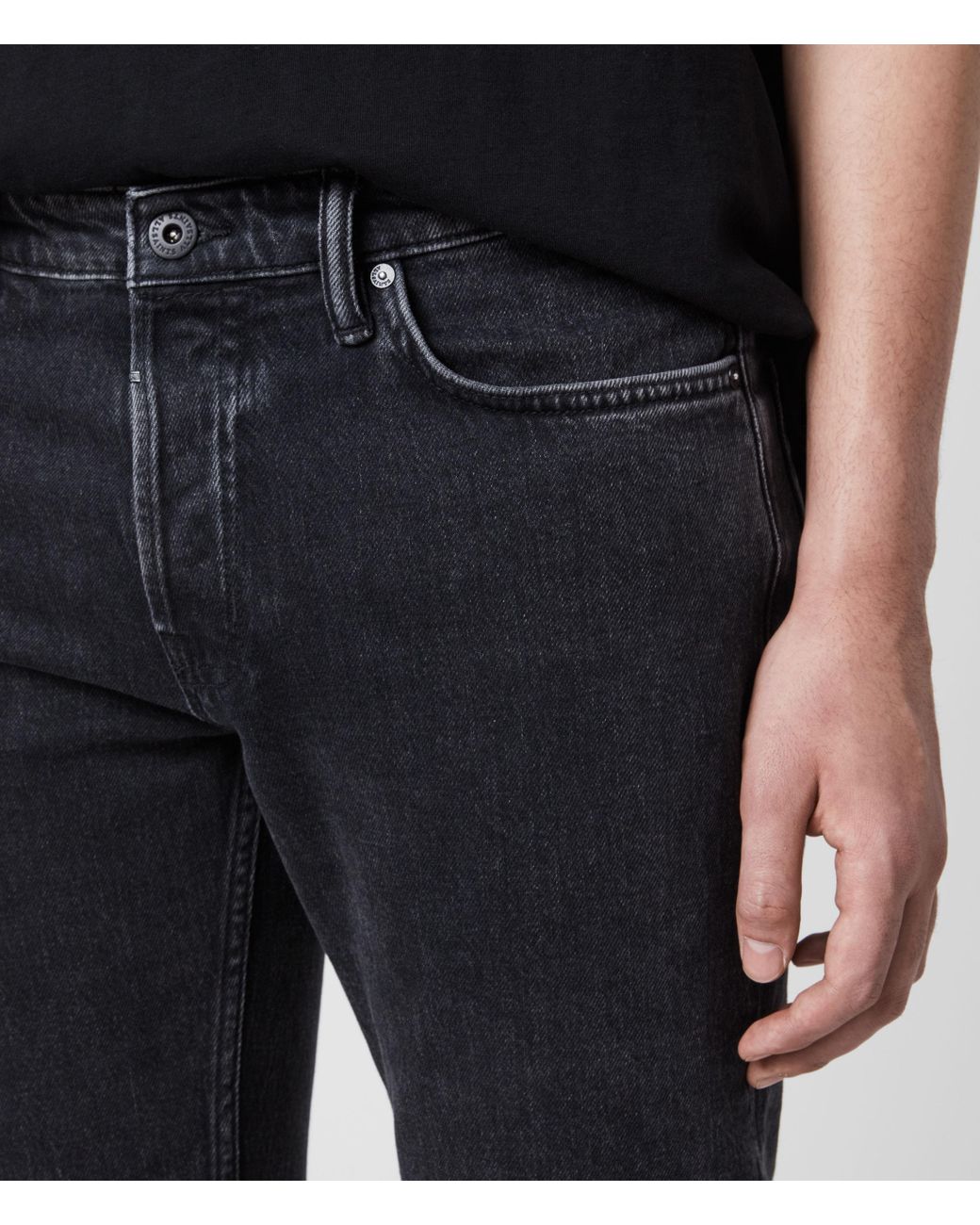 AllSaints Men's Dean Cropped Slim Jeans 