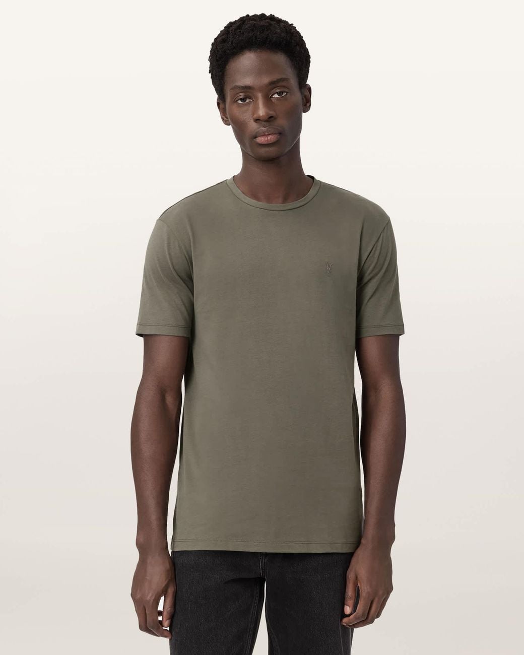 AllSaints Green Brace Brushed Cotton T-Shirts 3 Pack for men