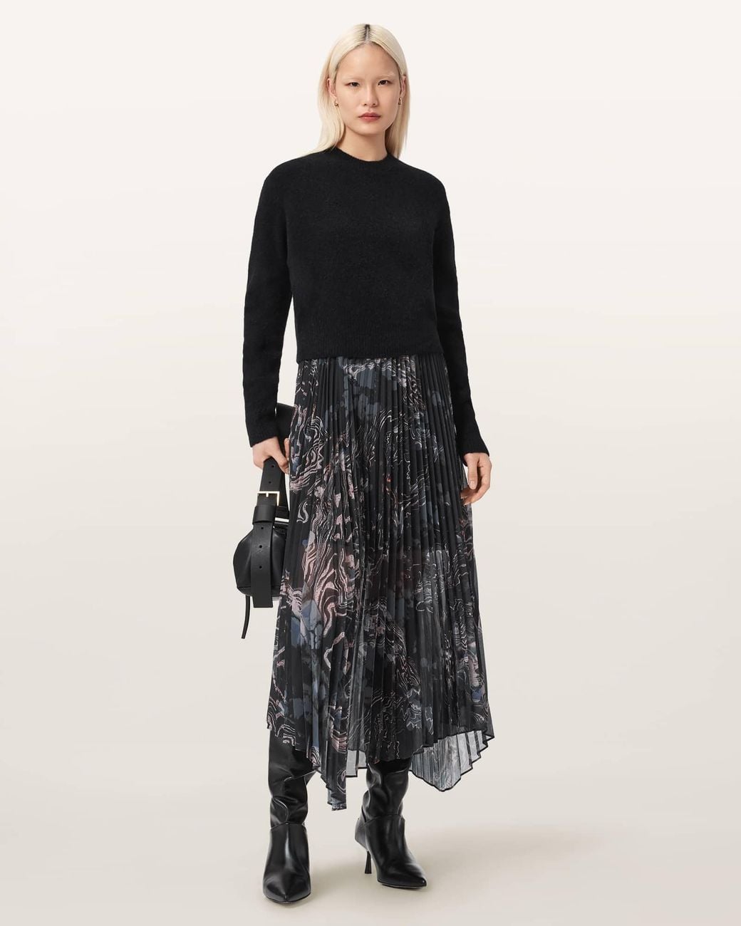 AllSaints Black Donatella 2-In-1 Dress