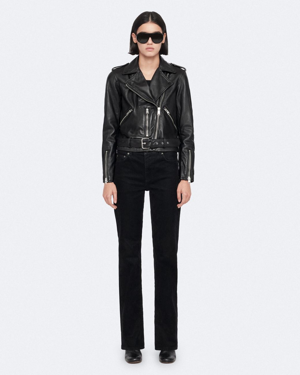 AllSaints Black Balfern Leather Biker Jacket