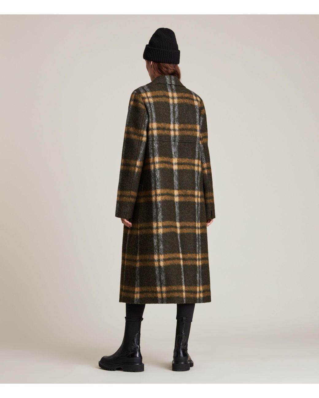 All saints simi check coat hot sale