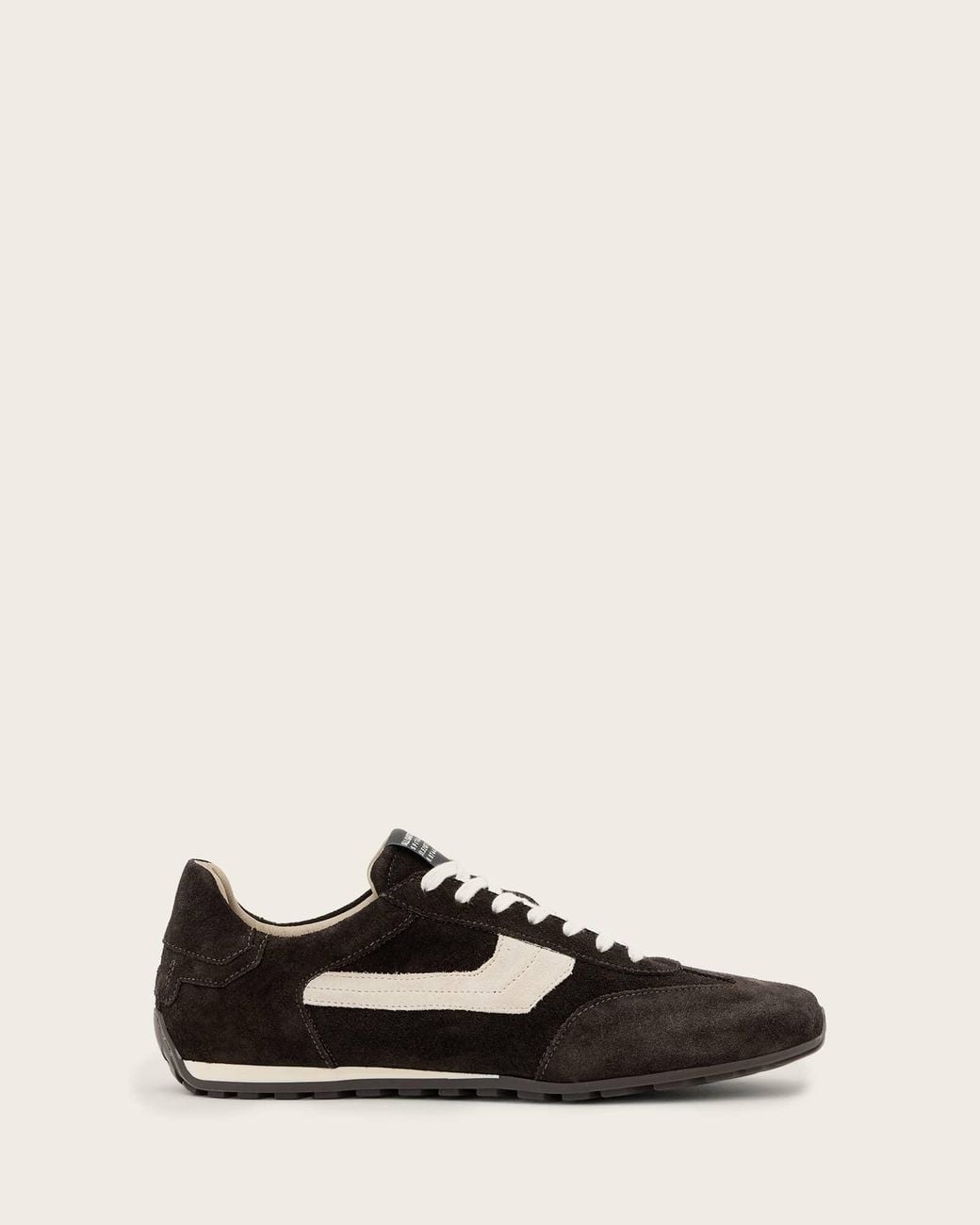 AllSaints Brown Liam Suede Hex Trainers