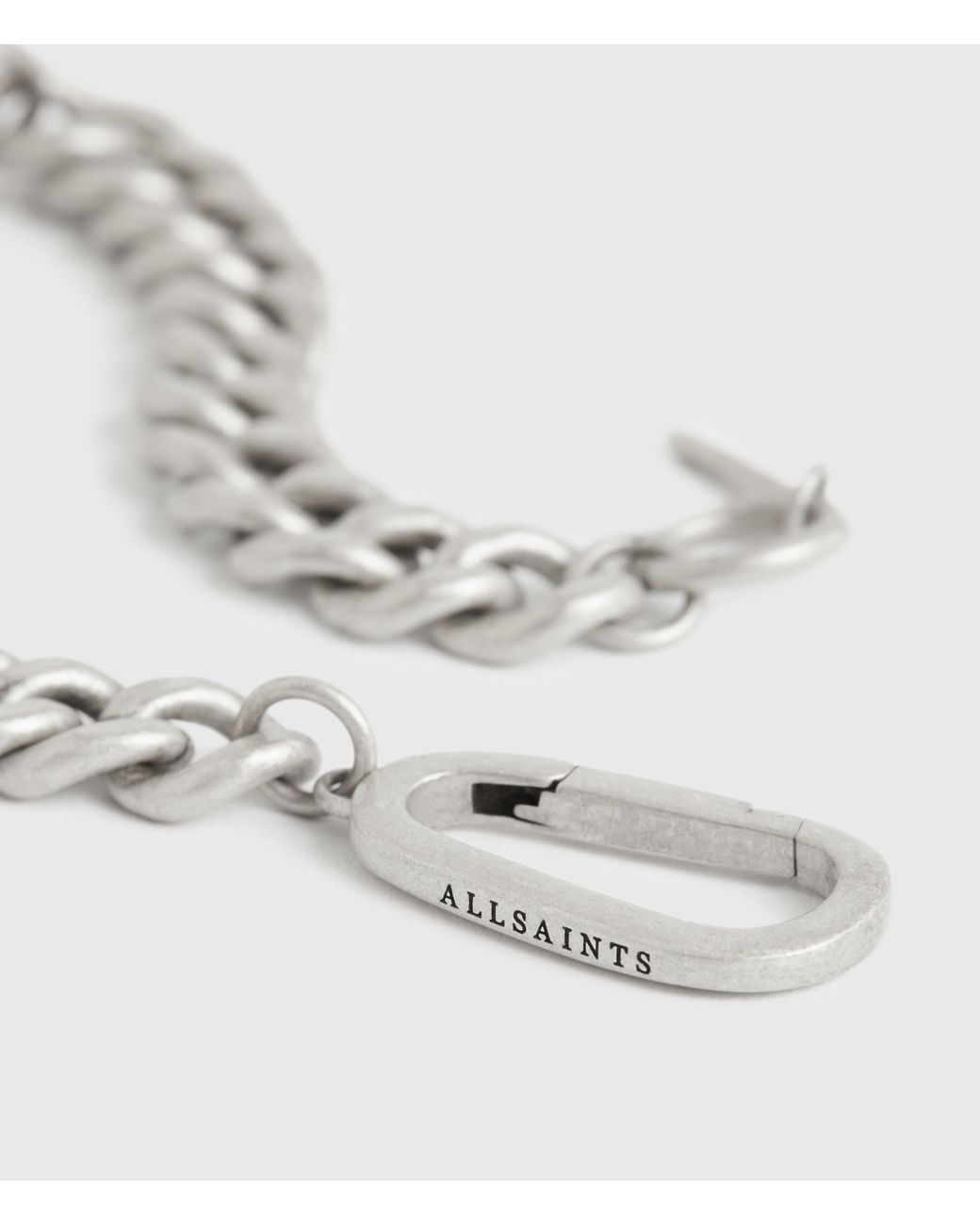 AllSaints I.d Sterling Silver Chain Bracelet in Metallic for Men | Lyst  Canada