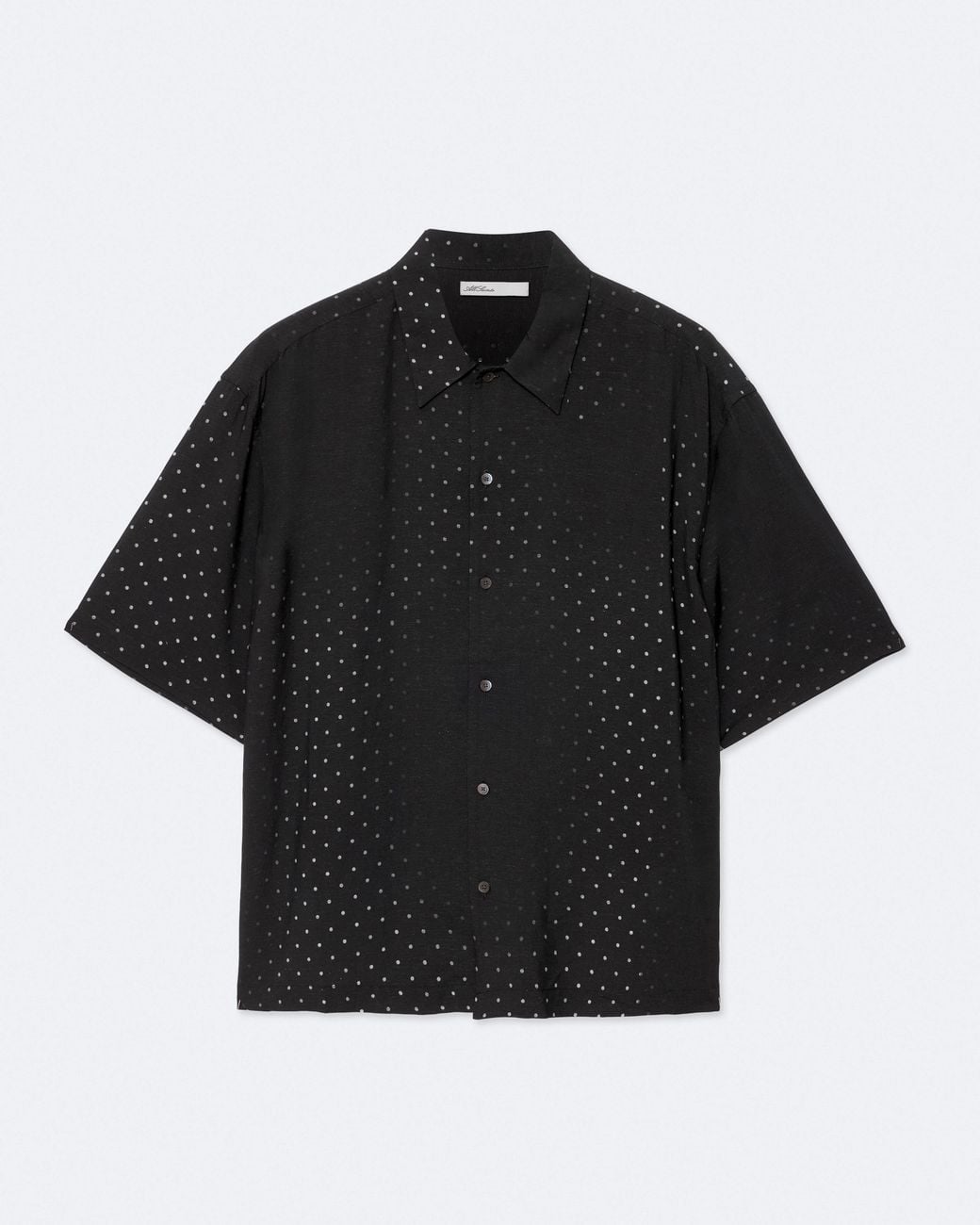 AllSaints Black Fade Oversized Polka-Dot Shirt for men