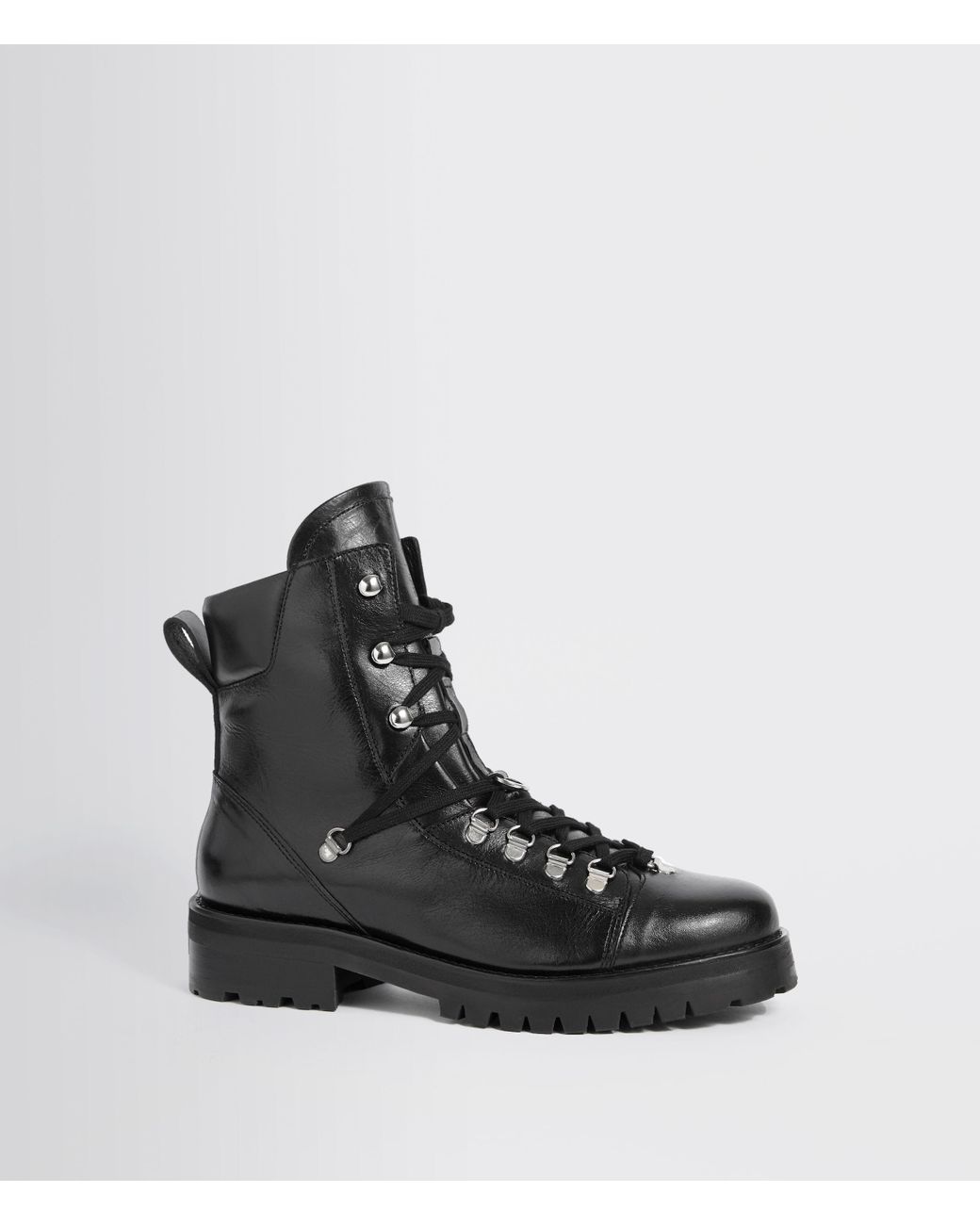 AllSaints Franka Lace-up Leather Boots in Black | Lyst Canada