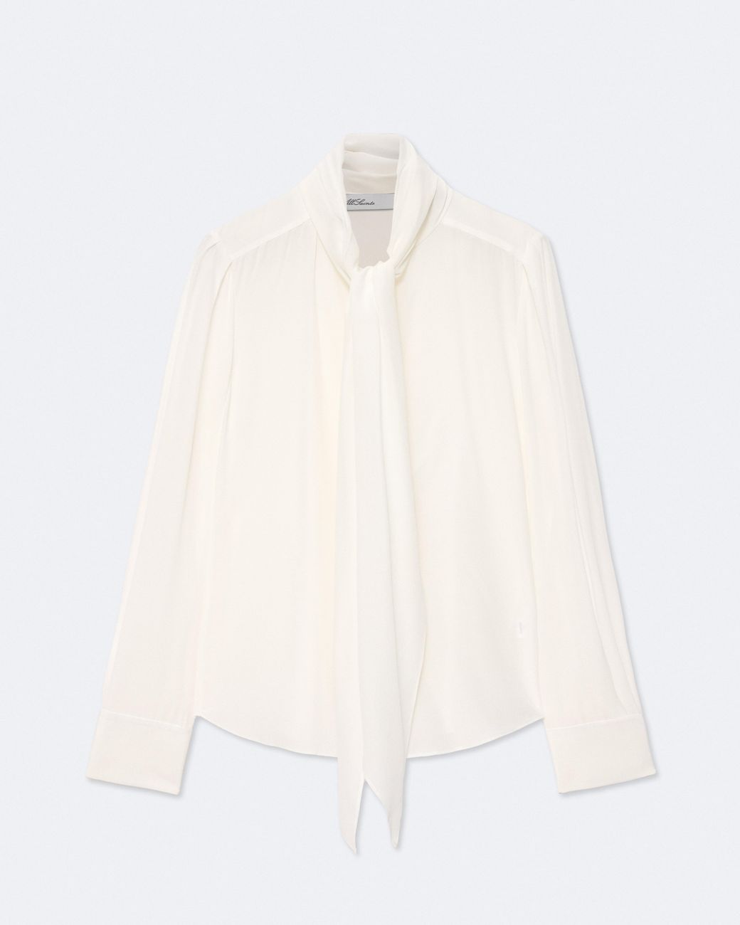 AllSaints White Iris Regular-Fit Silk Shirt