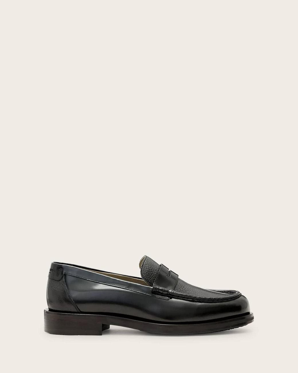 AllSaints White Bloom Leather Loafers for men