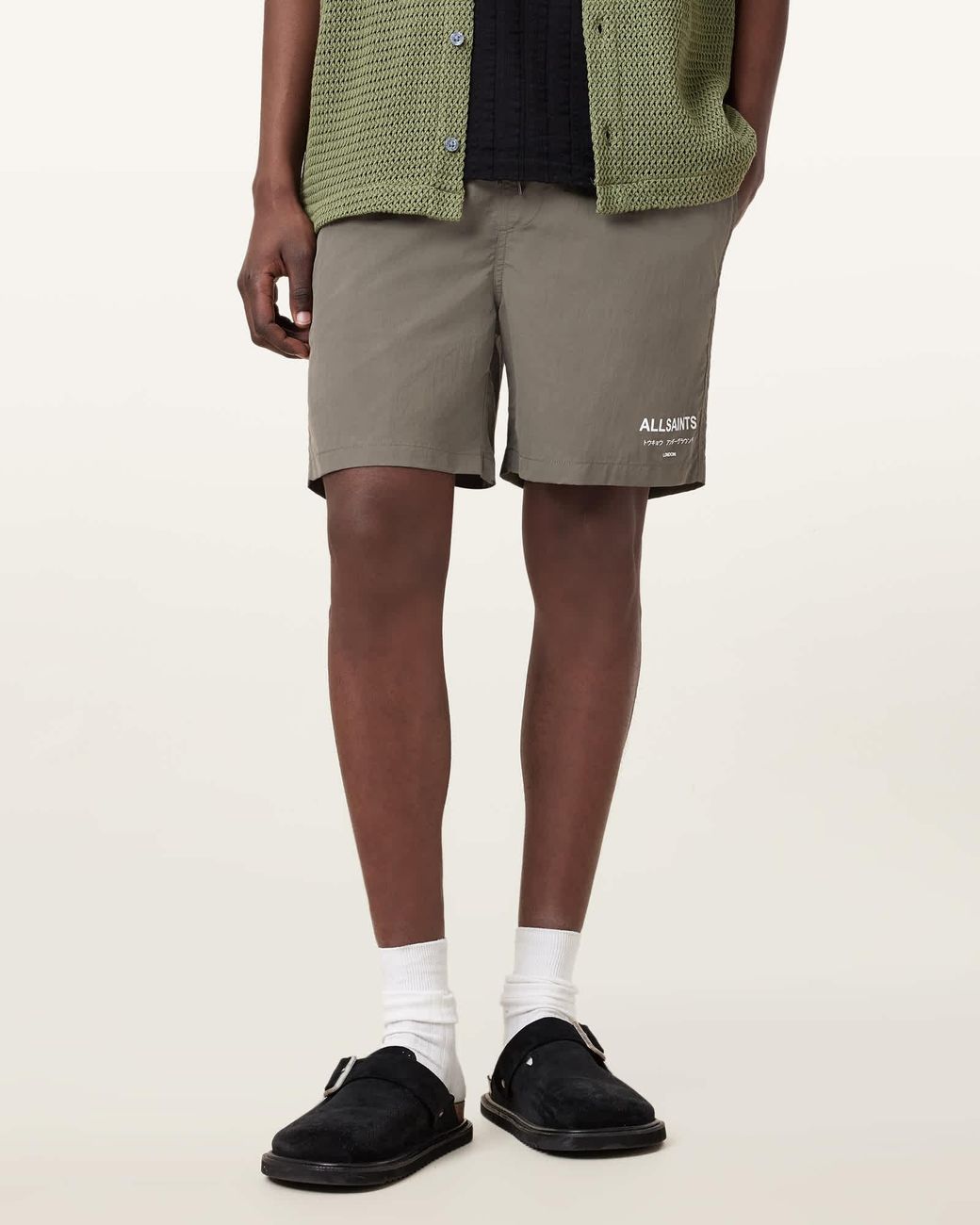AllSaints Natural Underground Swim Shorts for men