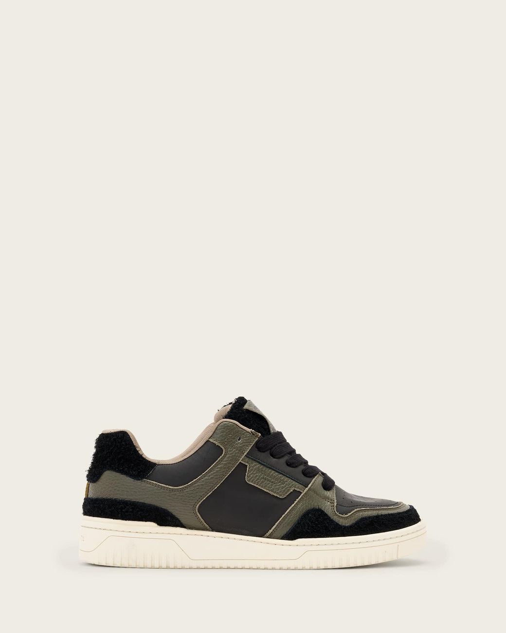 AllSaints Black Leather Regan Plus Low Top Trainers, /Us 7/Eu 40 for men