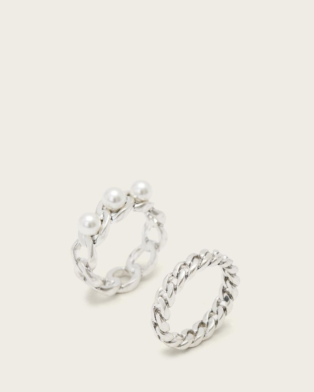 AllSaints Natural Rue Chain Ring