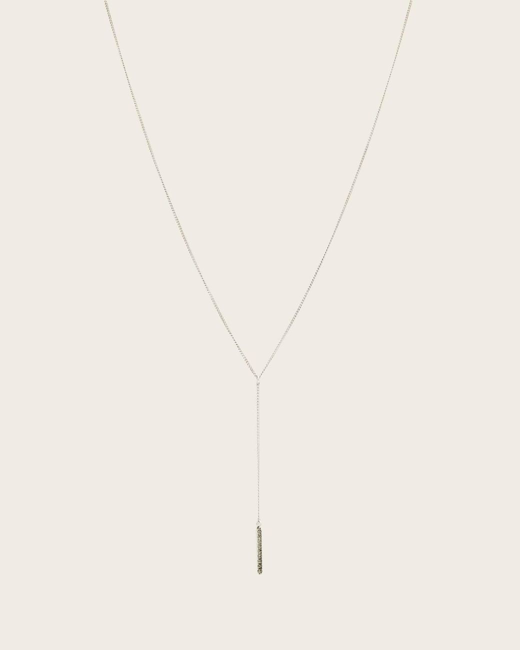 AllSaints Natural Joyce Crystal Drop Necklace